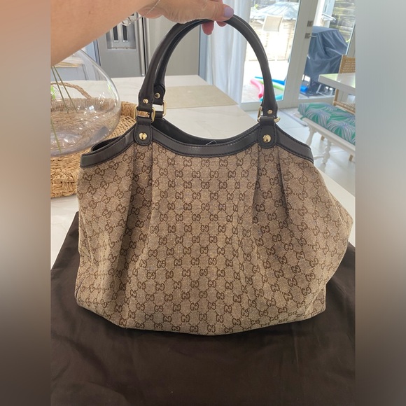 Gucci GG Sukey Large Canva tote bag / Authentic - Picture 1 of 10